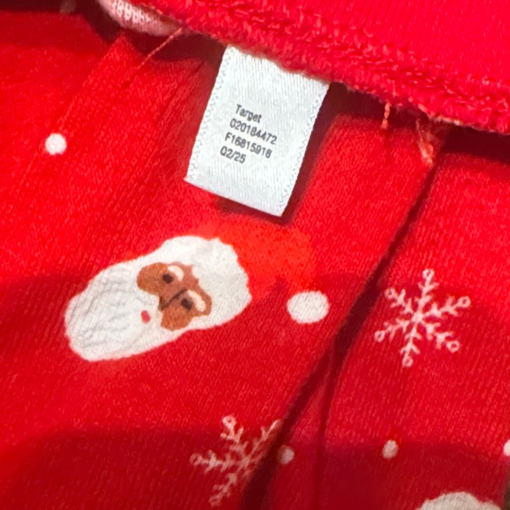 Wondershop Red Christmas Pajama Pants White Snowflakes Candy Cane Santa Claus XS - Picture 6 of 10